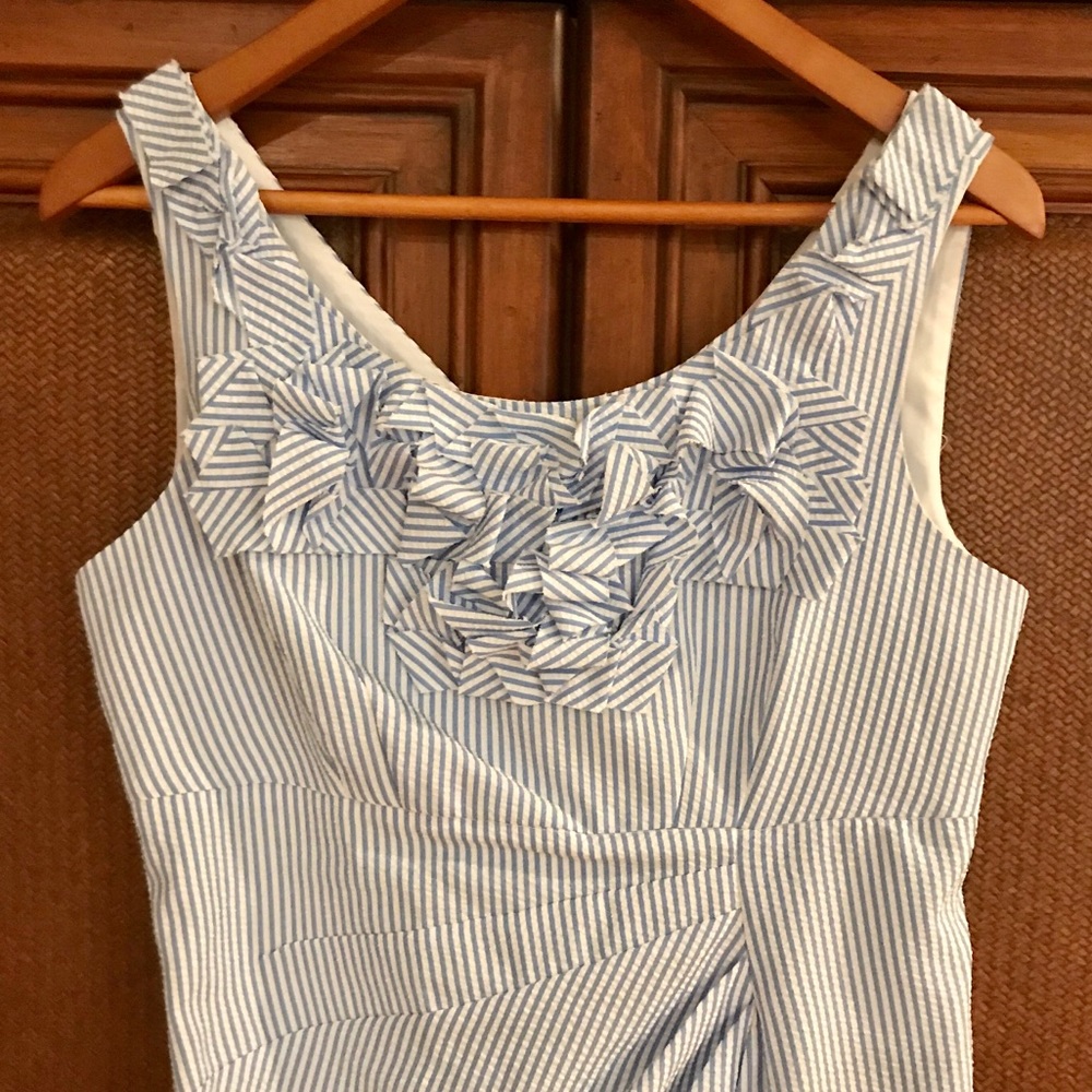 London Times seersucker sleeveless dress